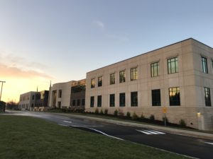 Newton Justice Center with Sunrise
